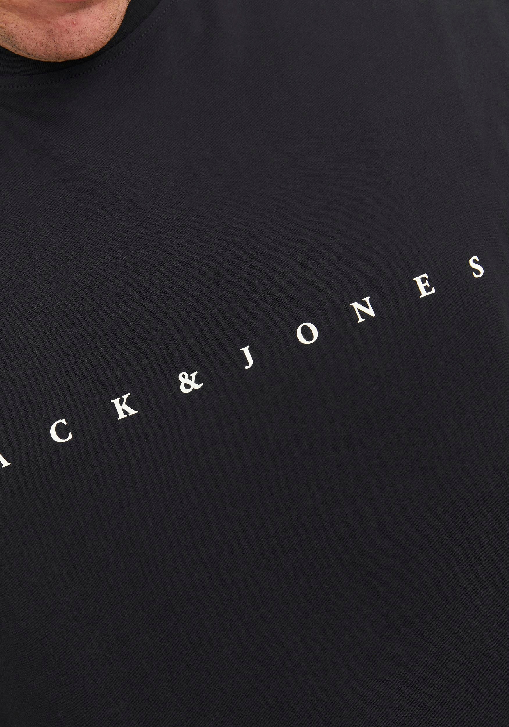 Jack & Jones PlusSize Rundhalsshirt »JJESTAR JJ TEE SS NOOS PLS«, mit Logo Schriftzug