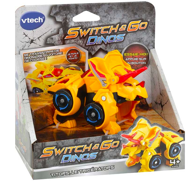 VEHICULE AVEC FONCTION PETITS SWITCH & GO DINOS ASSORTIS - Ecru
