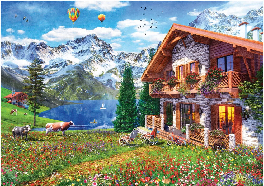 PUZZLE MAISON DANS LES ALPES 4000 PIECES