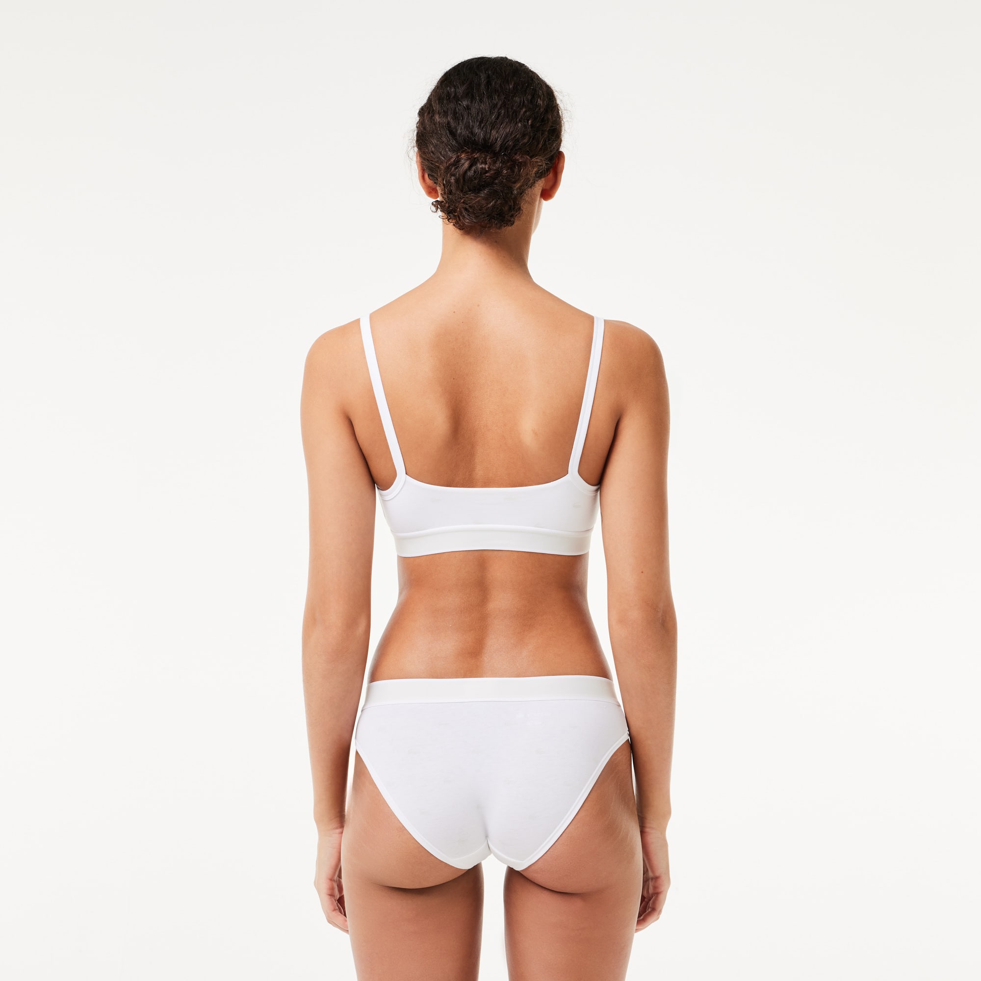 Brassière stretch avec imprimé crocodile Brassières - Blanc - Lacoste - Femme