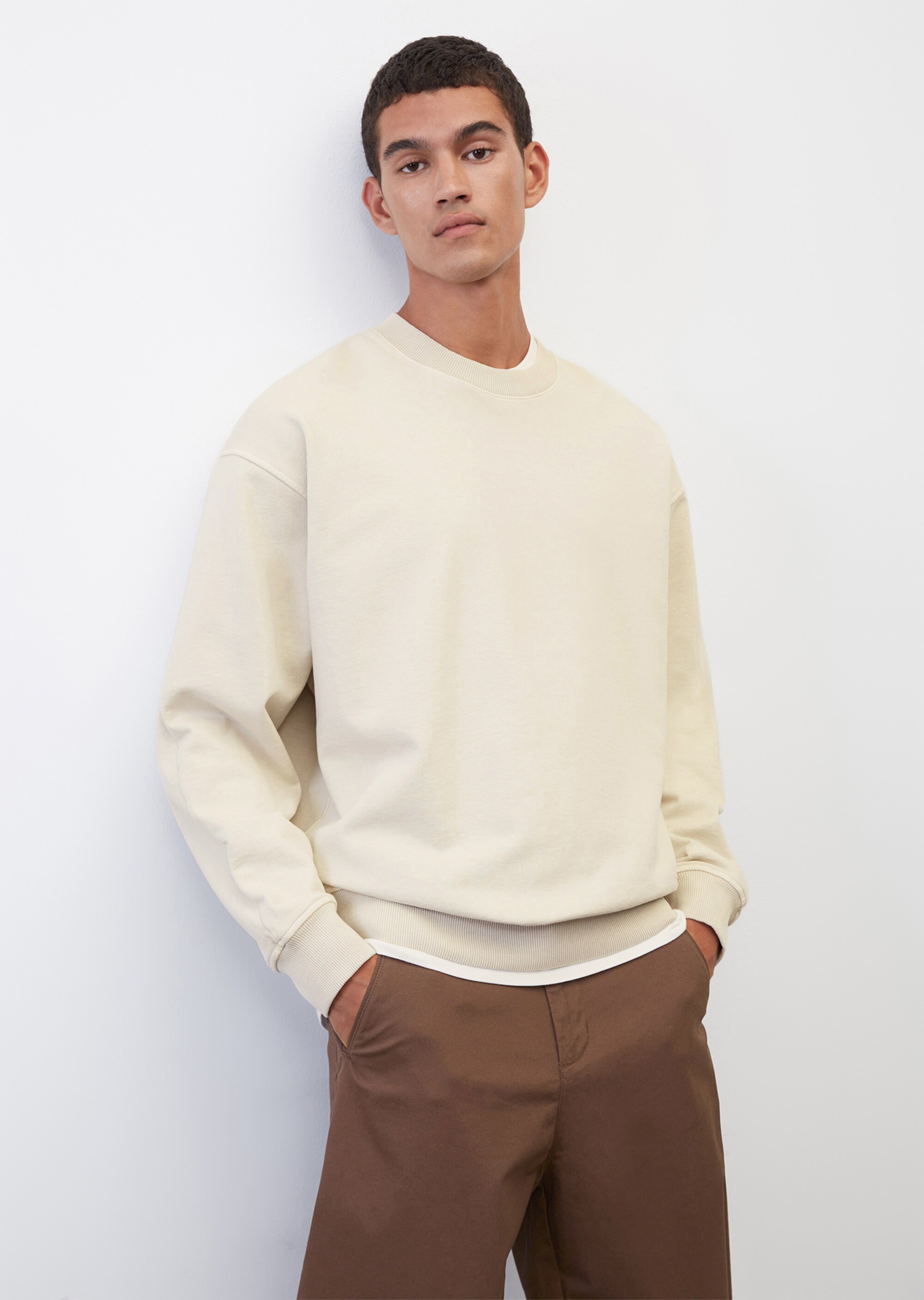 Stonewashed Sweatshirt relaxed aus softer Bio-Baumwolle