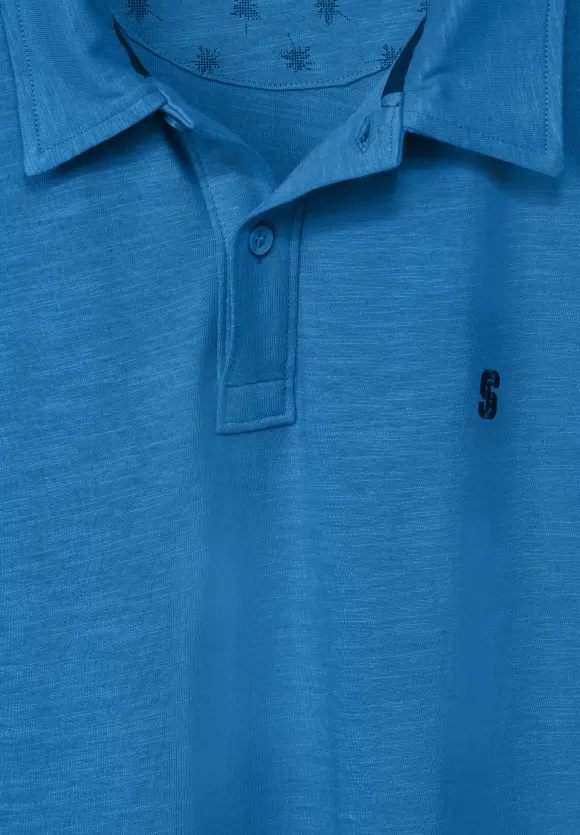 Poloshirt in Jersey Slub - sonic blue