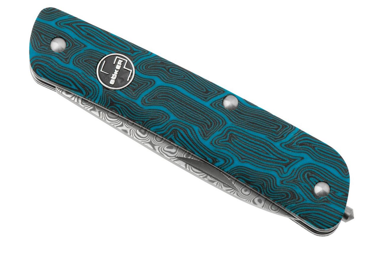 Böker Plus Tech Tool 01BO559DAM, Damascus Blade Blue Damast G10, zakmes