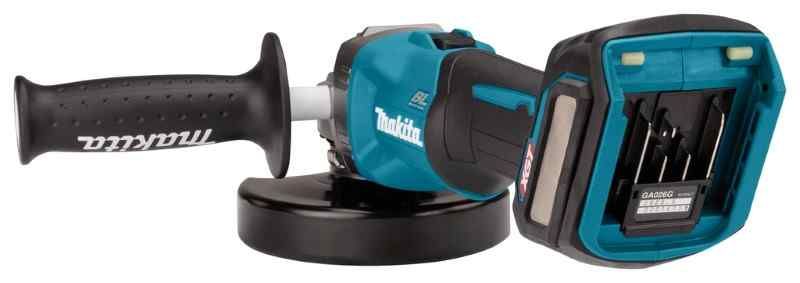 Makita GA026GZ 40 V Max Haakse slijper 125 mm zonder accu's en lader, in doos, met vastzetschakelaar