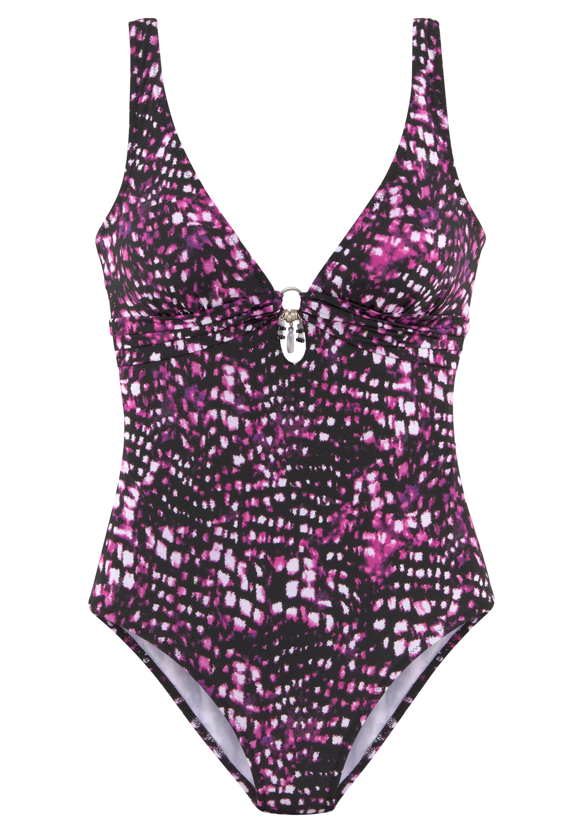 Bruno Banani Badeanzug , mit silberfarbenem Accessory