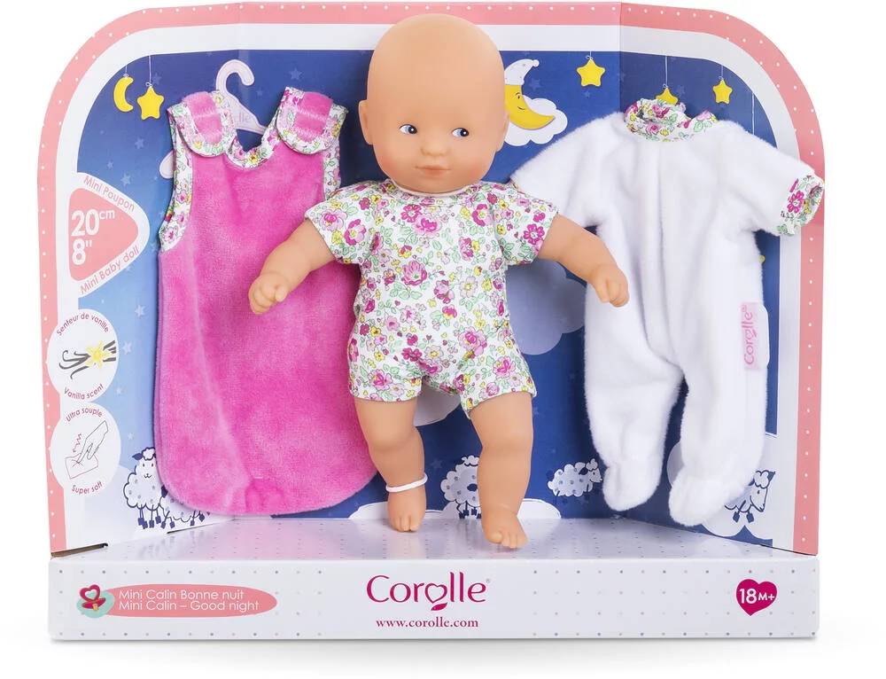 POUPON MINI CALIN BONNE NUIT JARDIN EN FLEURS 20 CM - COROLLE MON PREMIER POUPON