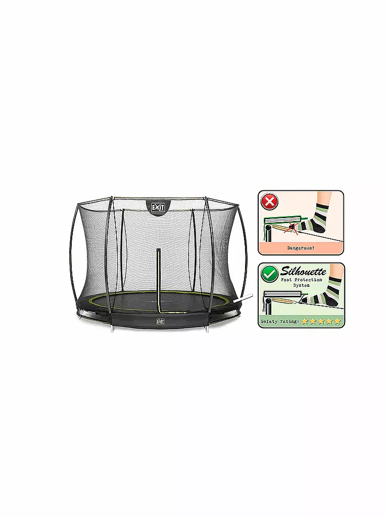 EXIT TOYS Silhouette Bodentrampolin 244cm mit Sicherheitsnetz keine Farbe