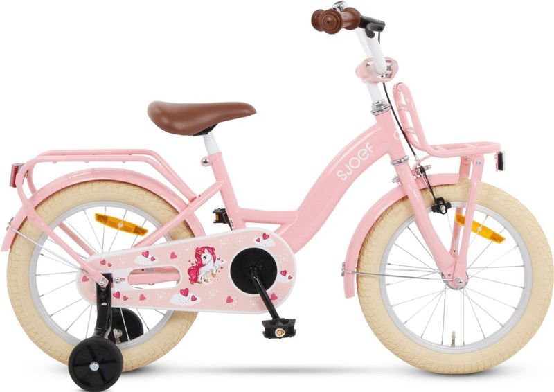 SJOEF Classic Meisjesfiets 16 inch - Roze