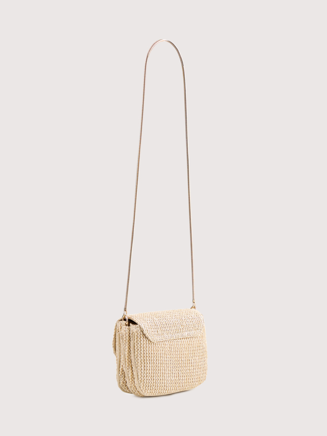 Sac besace multipoches paille