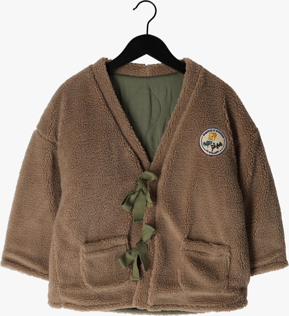 WANDER & WONDER groene wander & wonder gilet reversible kimono jacket
