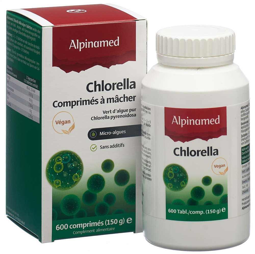 ALPINAMED Chlorella 250 mg<br>600 Stück, Dose, Tablette