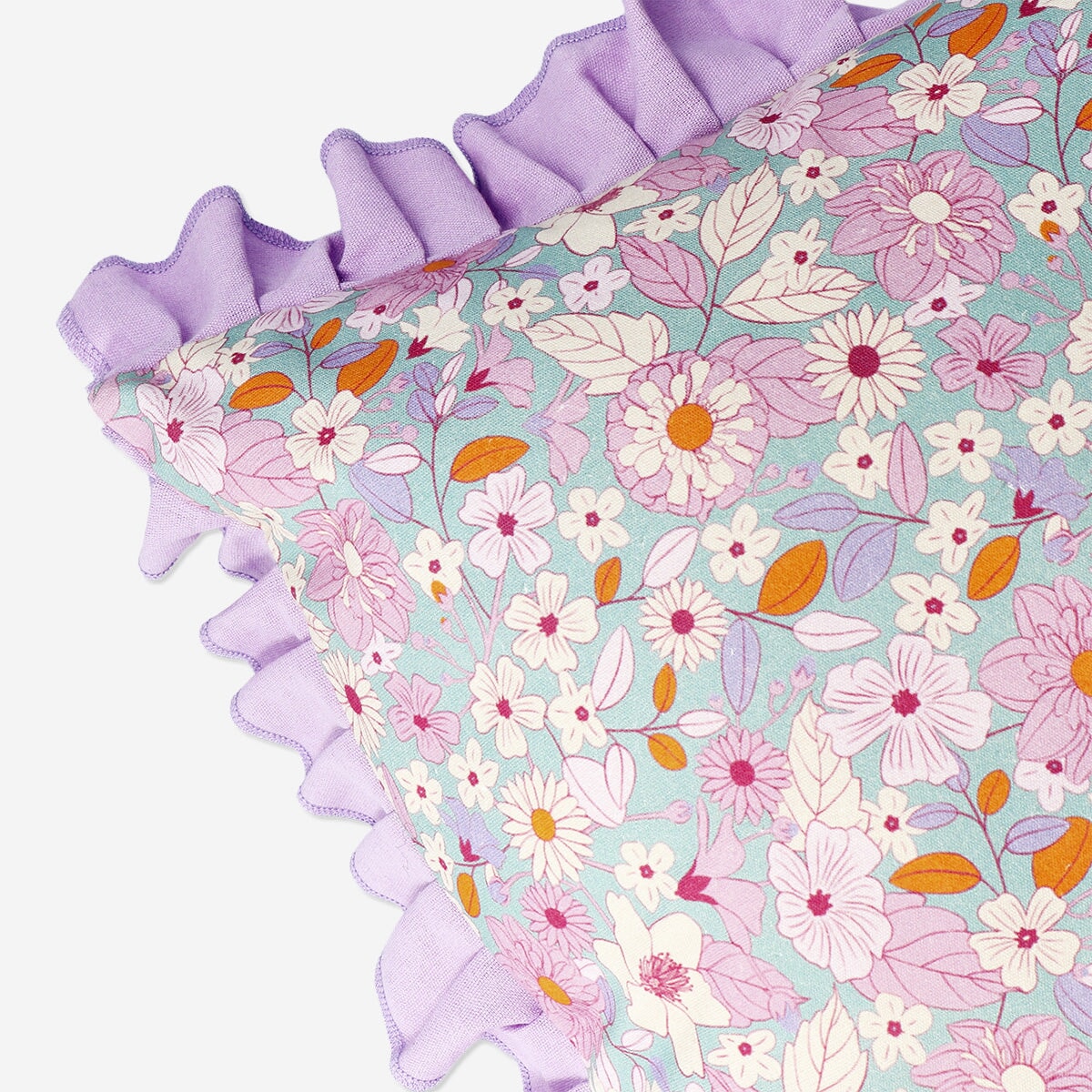 Pude med blomsterprint