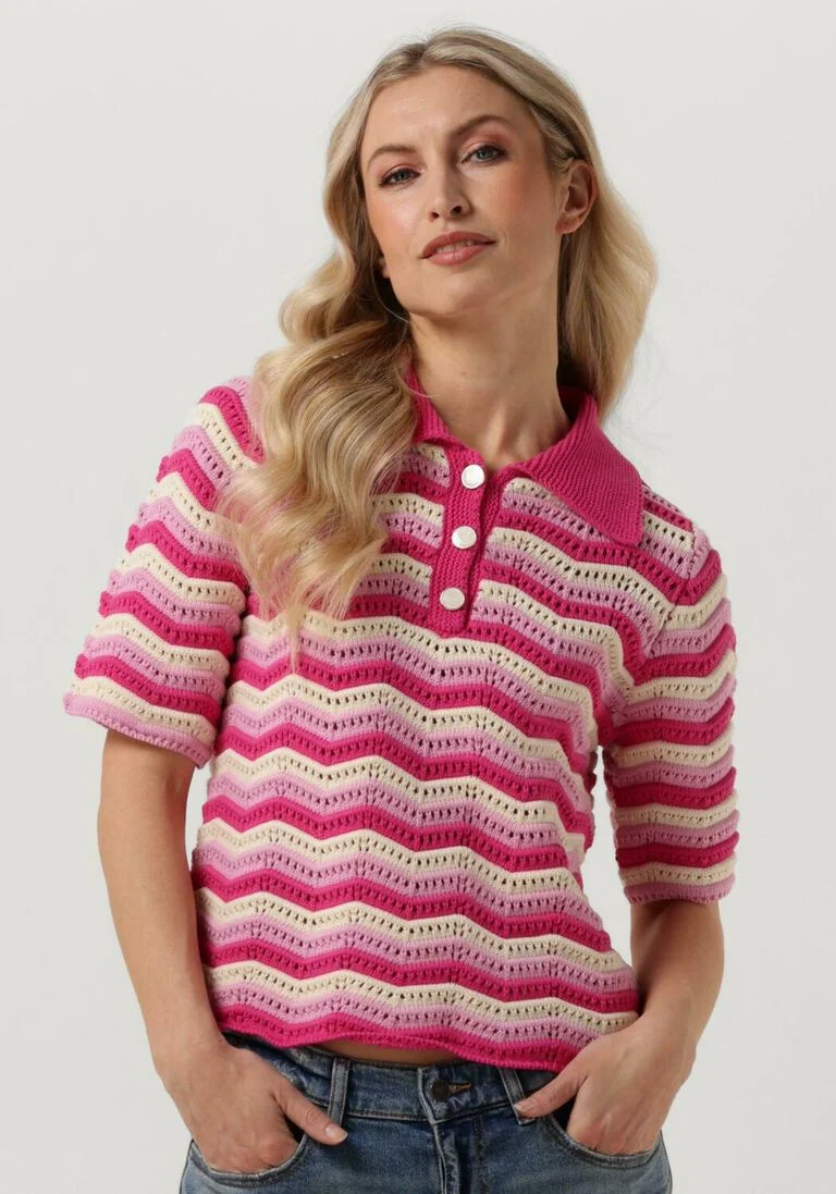 Y.A.S. roze y.a.s. top yasfuro ss knit top