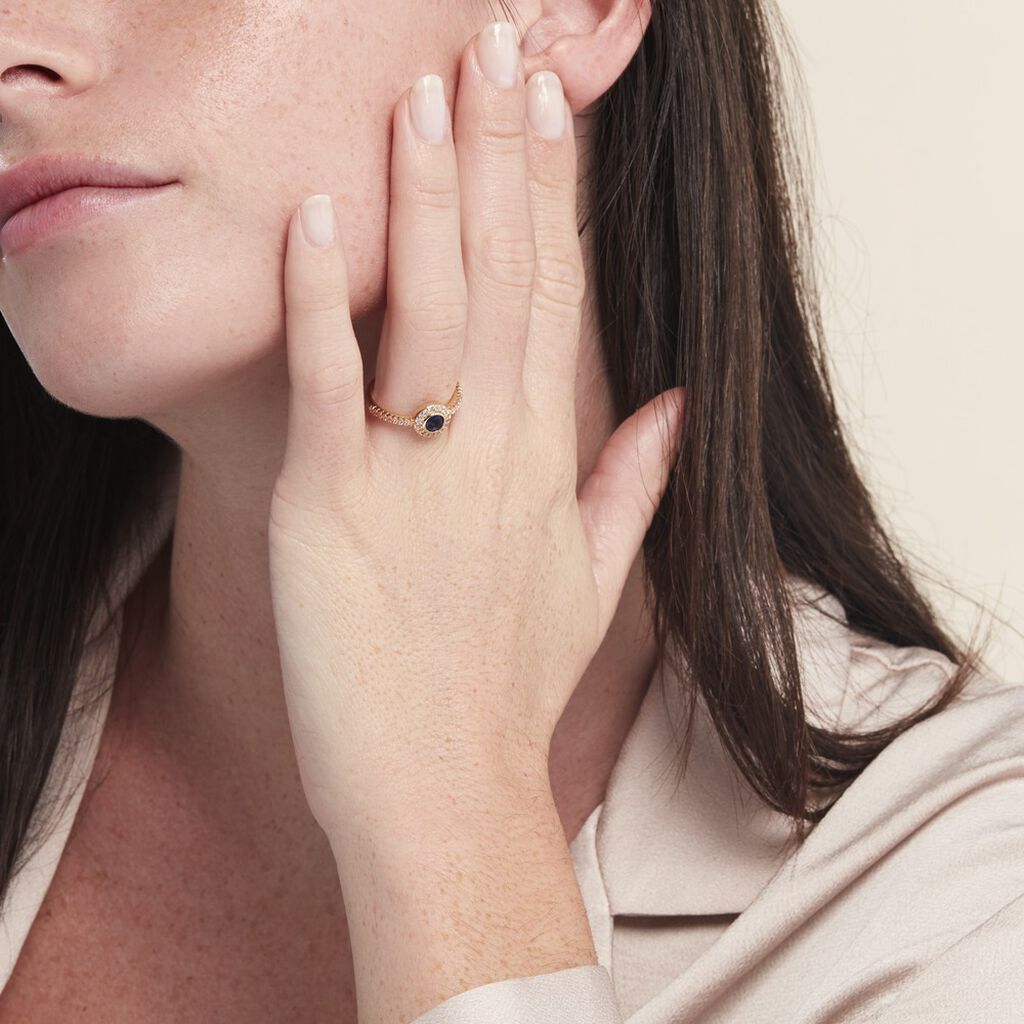 Bague Plaqué Or Eugenie Pierre Synthétique