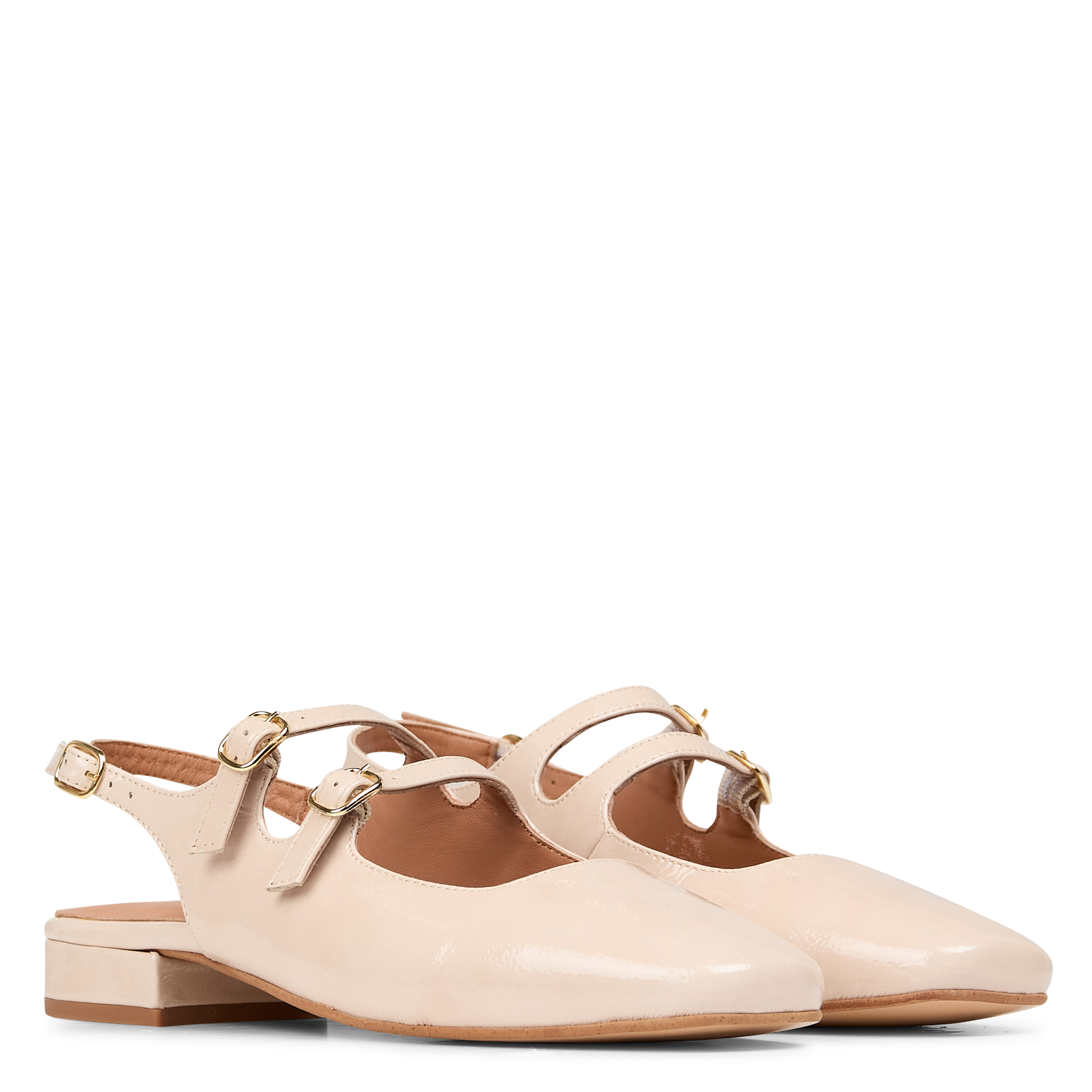 DAISY2 - Sandales plates en cuir | Beige
