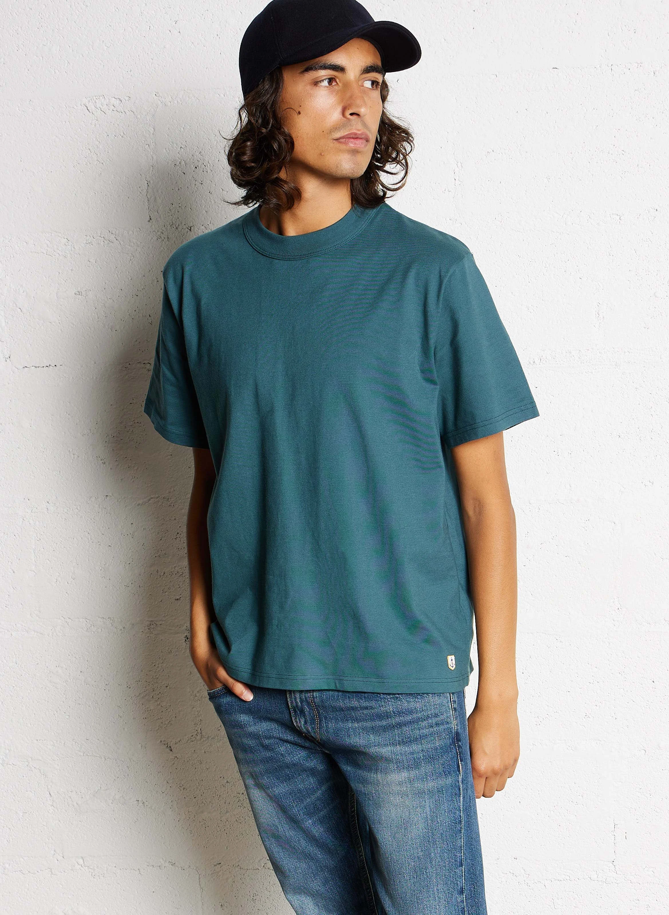 CALLAC - Tee-shirt droit ras du cou en coton bio | Noir