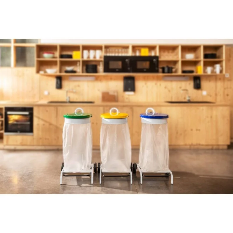 JVD – Porte sac rond mobile à pédale HACCP - 110L