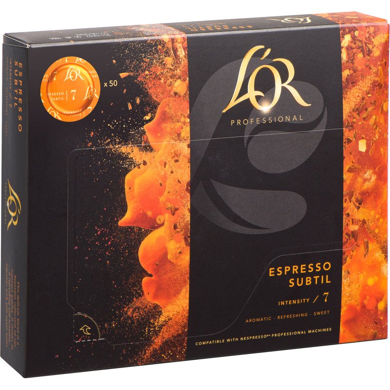 Capsule de café L'OR Professionel Suprême Subtil - Boite de 50 - Compatible Nespresso Professionnel
