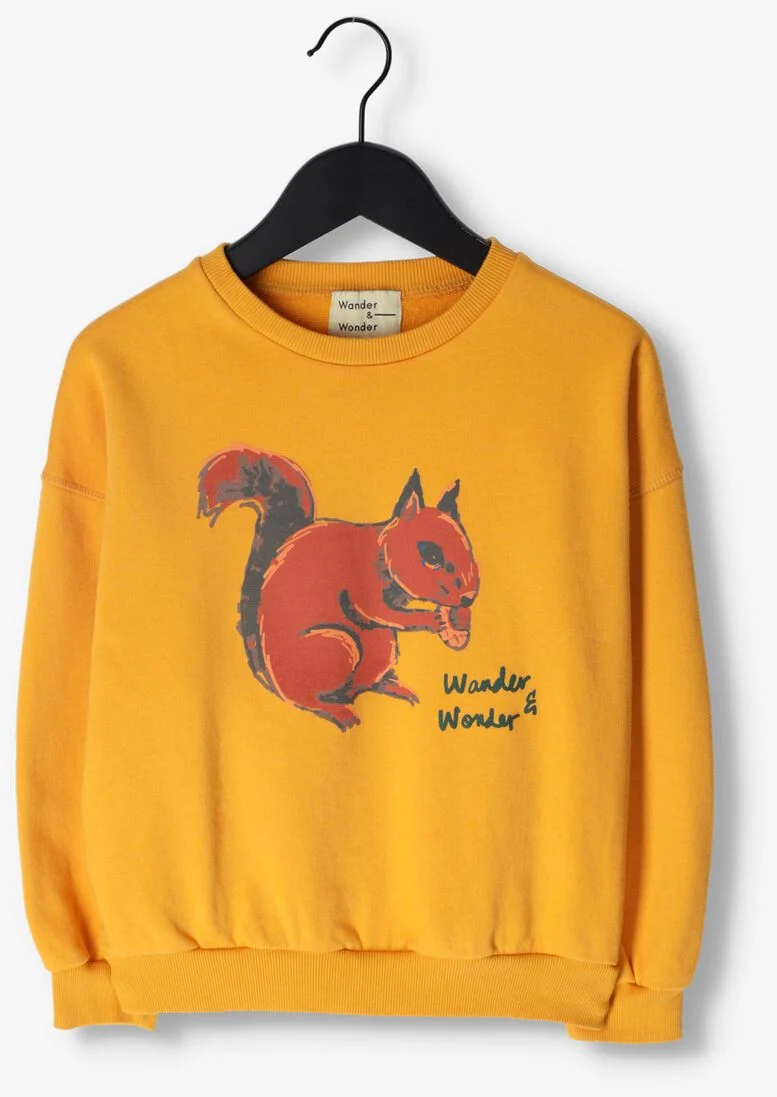 WANDER & WONDER gele wander & wonder sweater sweatshirt