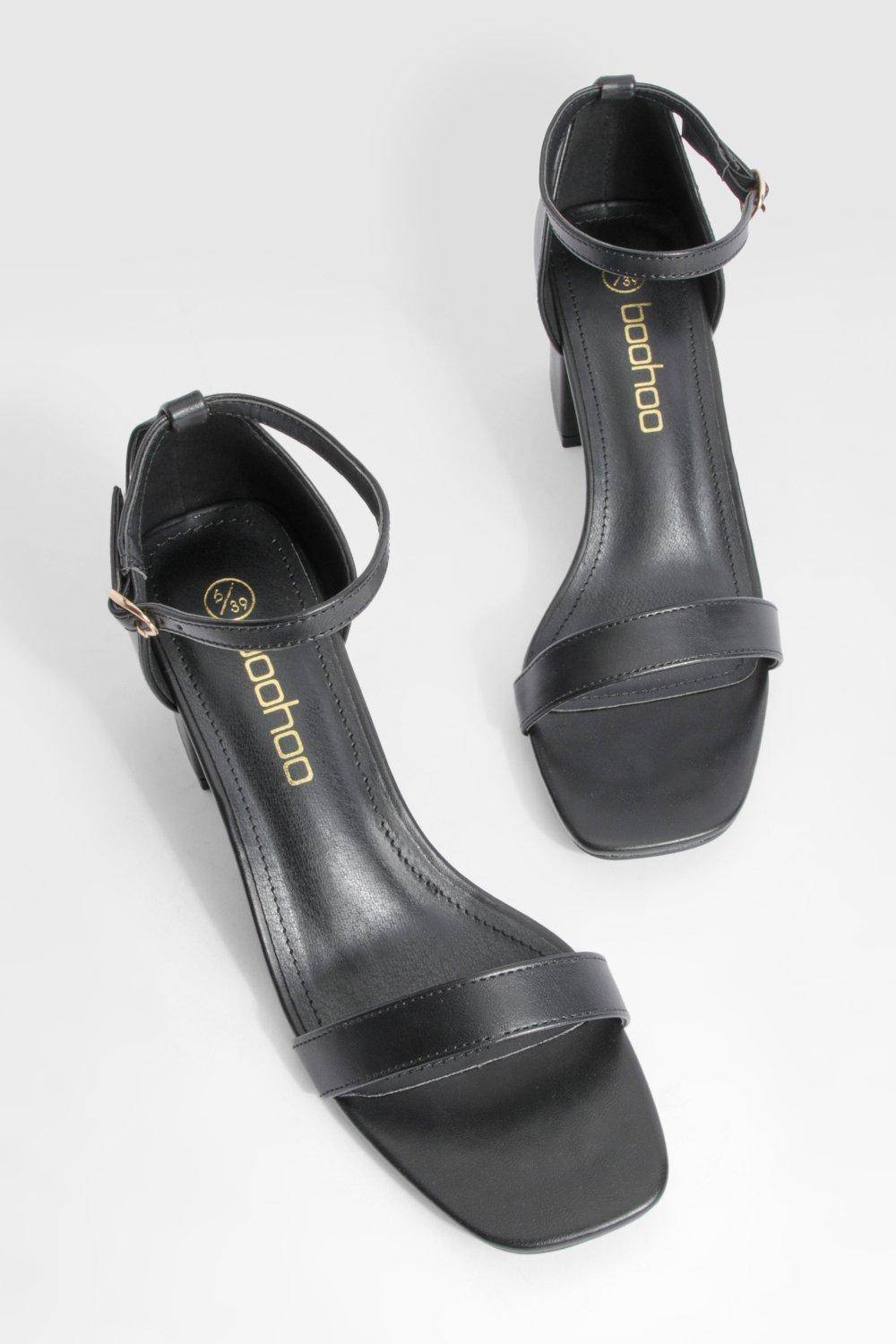 boohoo Talons à talon bas, coupe large et minimalistes