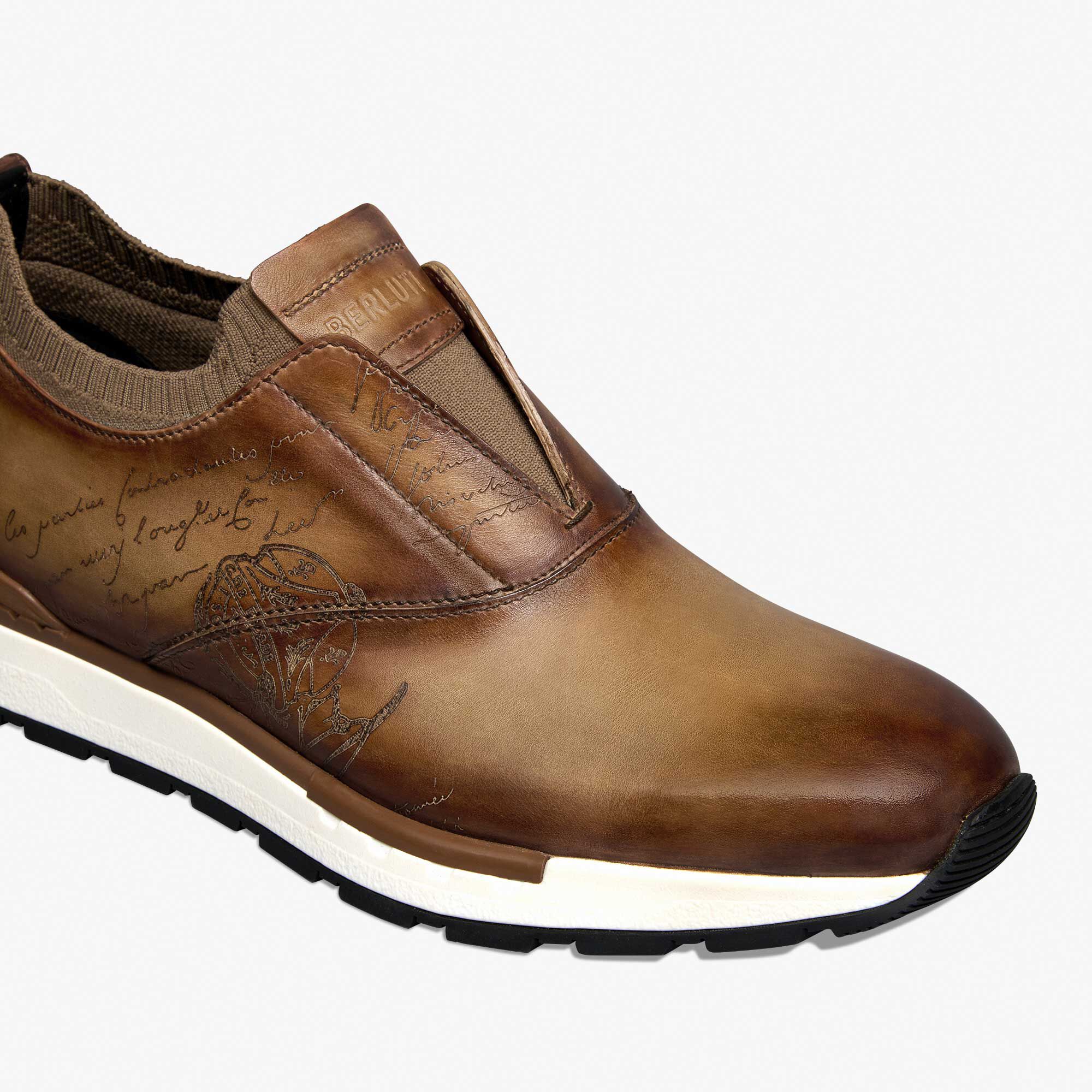 Slip On Sneaker Fast Track En Cuir Et Maille