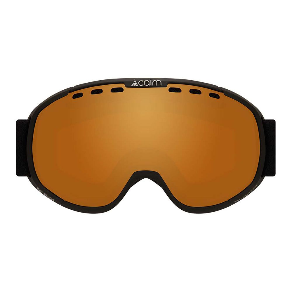 Cairn RAINBOW - Masque ski photochromique Femme mat black/orange