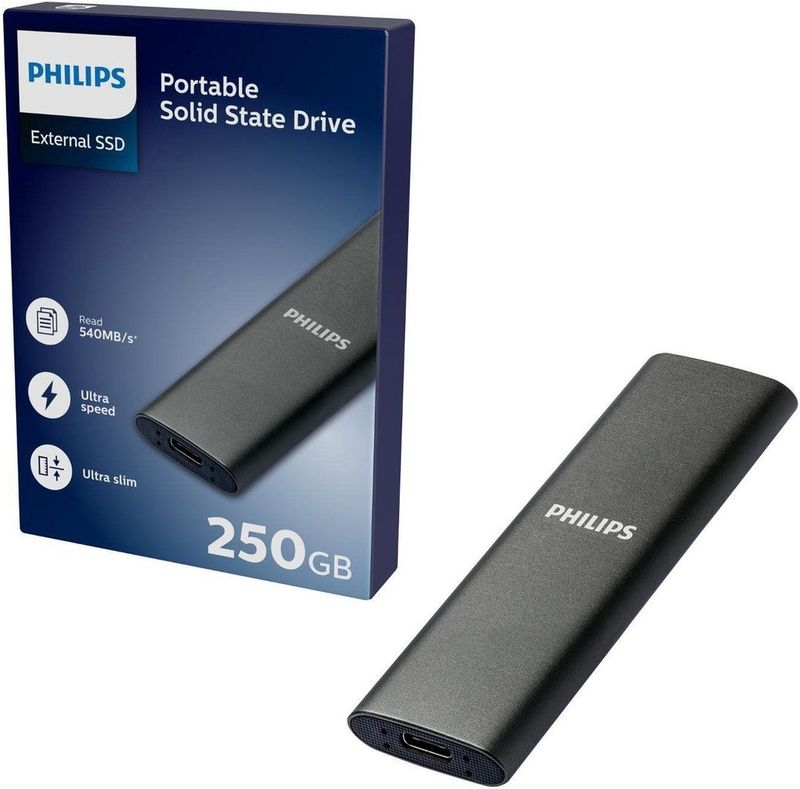 Philips Externe SSD - Ultra Thin - 250 GB