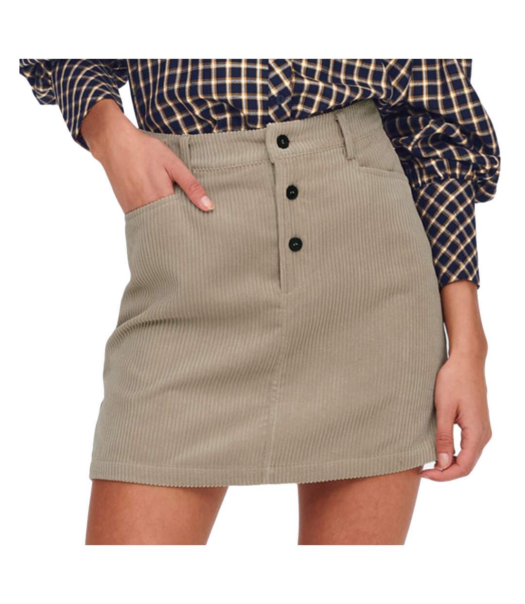 Jupe Beige Femme JDY Corduroy