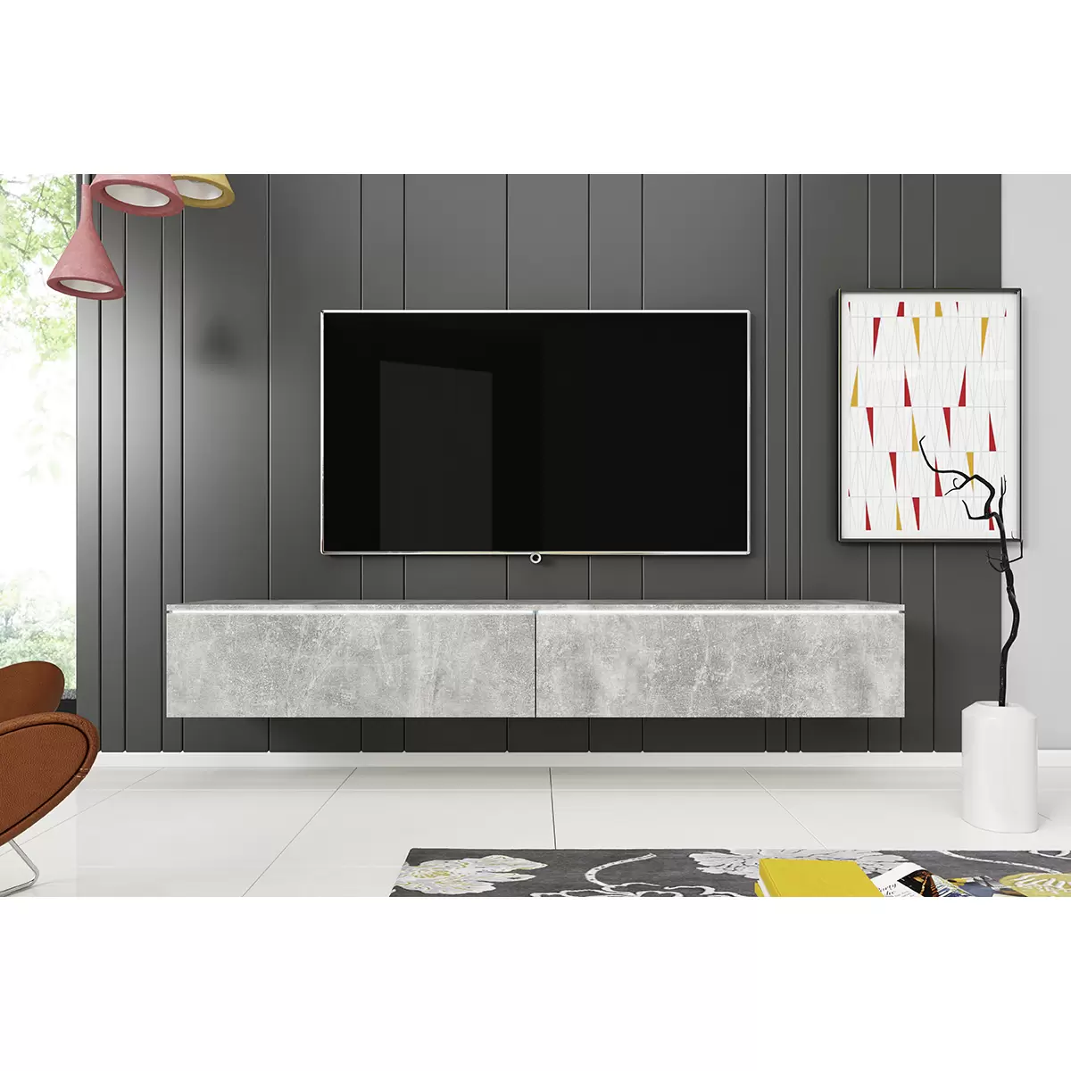 Lowboard Rijeka D180 Betonoptik