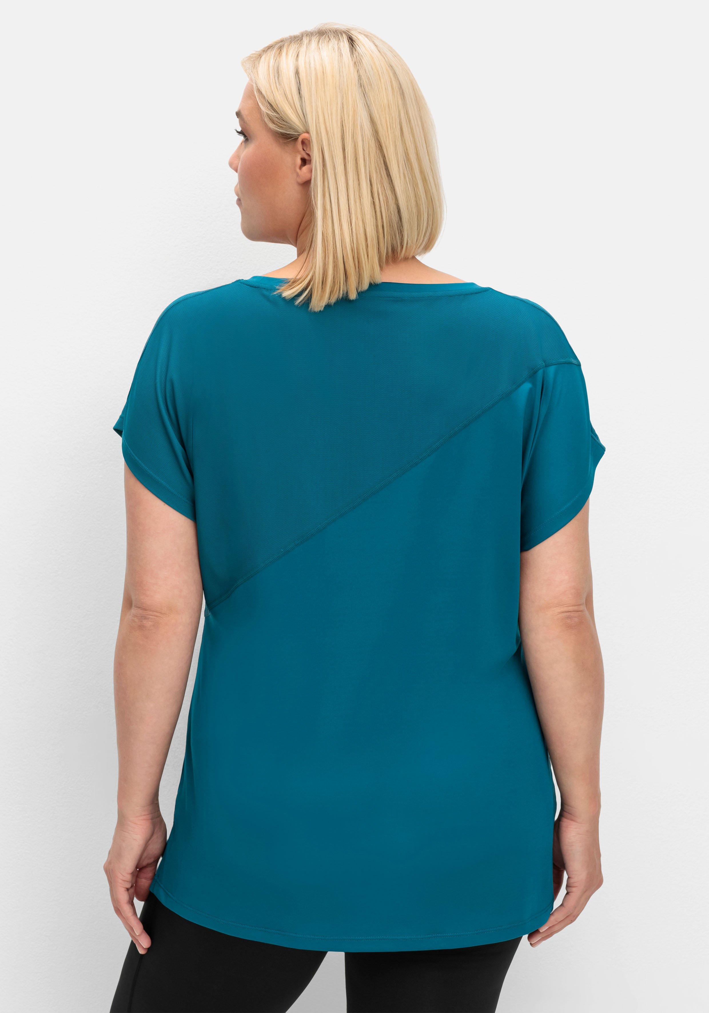 Funktionsshirt mit Mesh, in Oversize-Form