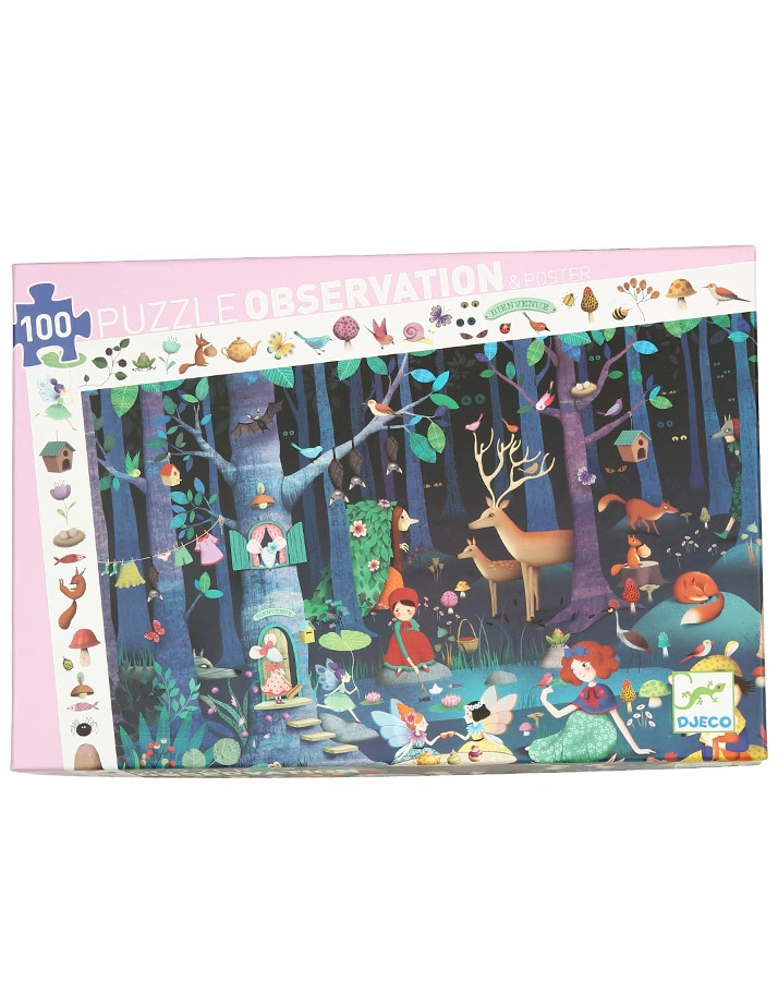 Puzzle ZAUBERWALD 100-teilig in bunt