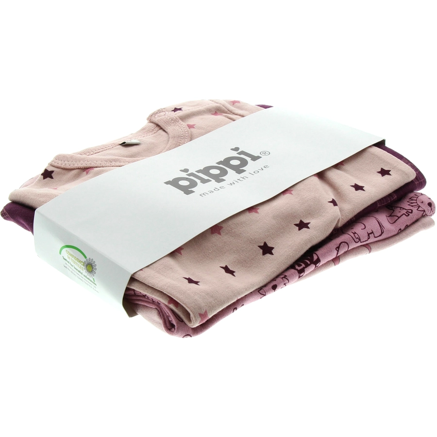 Pippi Langarm Body 4er-Pack lilac