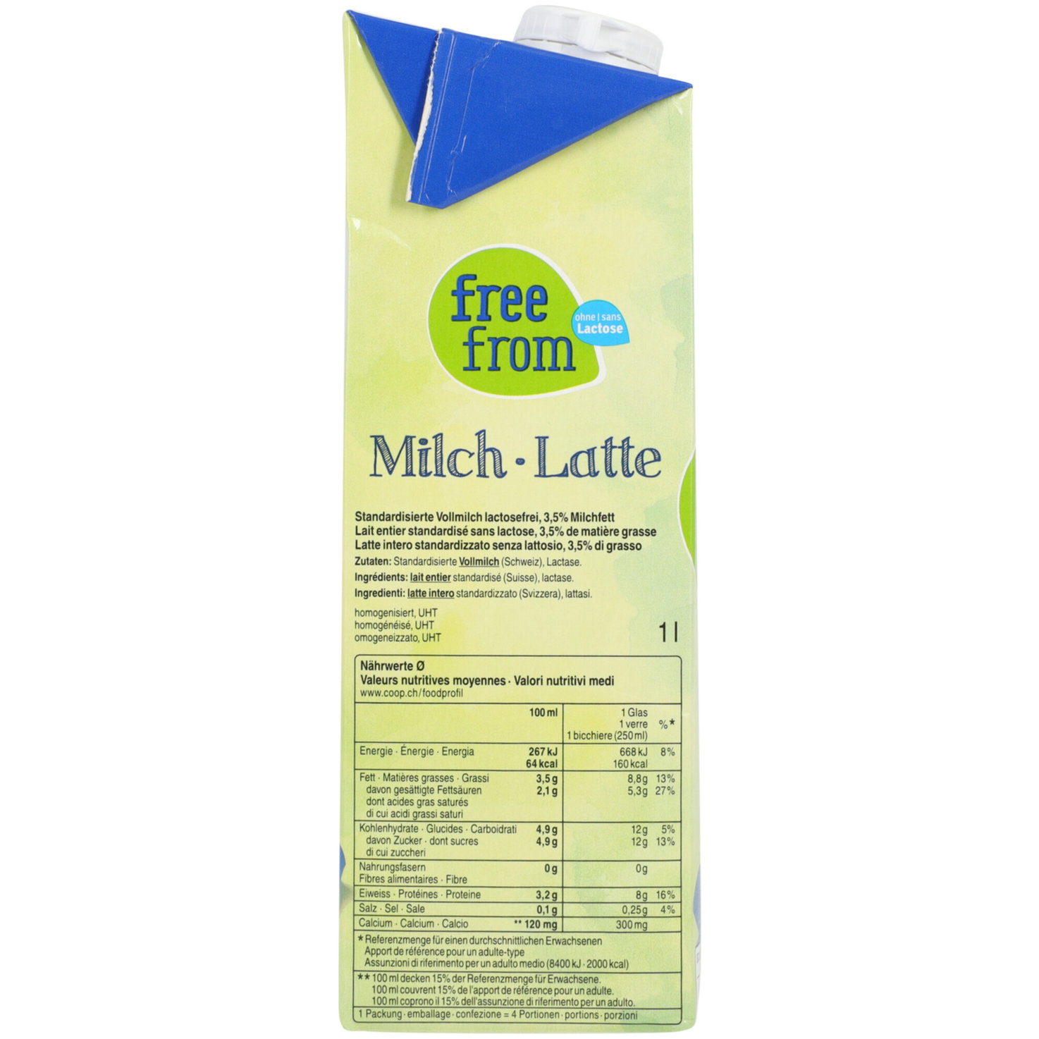 Free From Vollmilch 3,5% Milchfett UHT lactosefrei