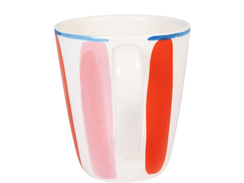 Beker 0.35L Even Bijkletsen Everyday Stripes Pink Red