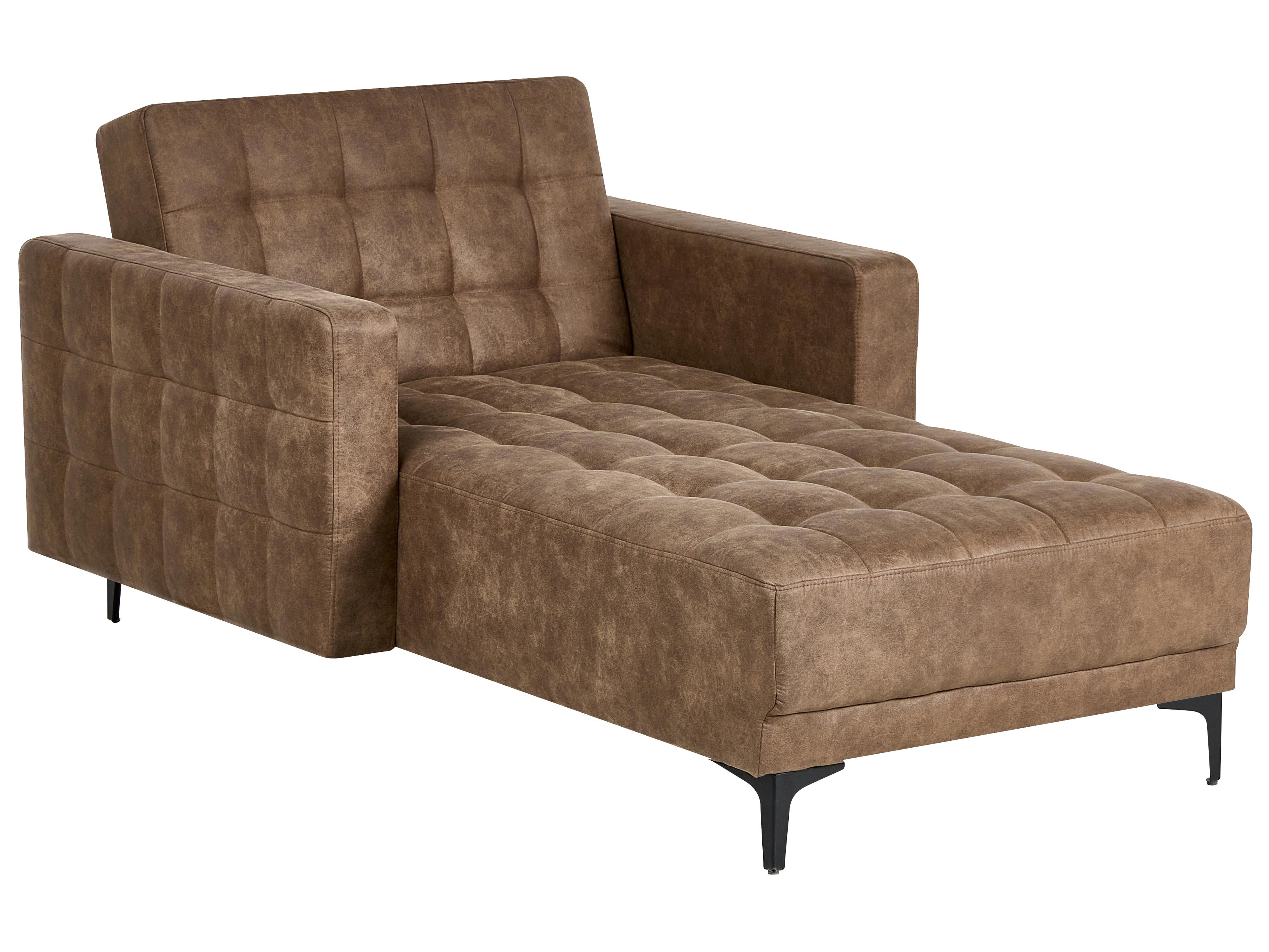 Chaise longue ABERDEEN Kunstleer Bruin