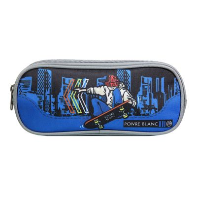 Trousse rectangulaire Poivre Blanc - 2 compartiments - bleu - Bagtrotter