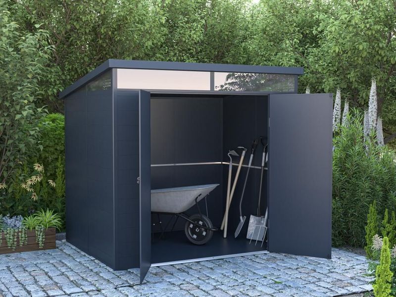 MINARO Tuinhuisje Antracietgrijs 4 m² met Vloer