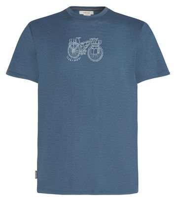 T-shirt Technique Icebreaker Merino 150 Tech Lite Adventure Ride Bleu