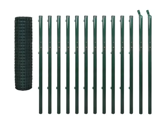 Cl?ture Euro Acier 25 x 1,7 m Vert