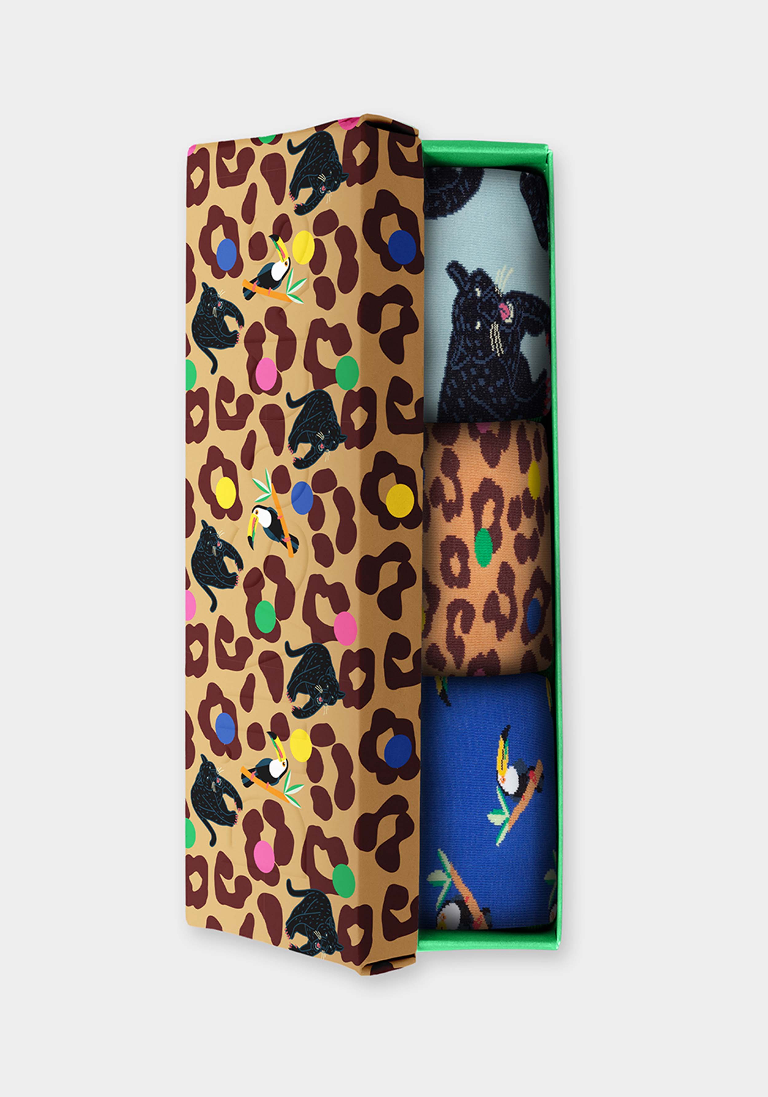 DillySocks Socken 3er-Pack Geschenkbox Exotic Trio