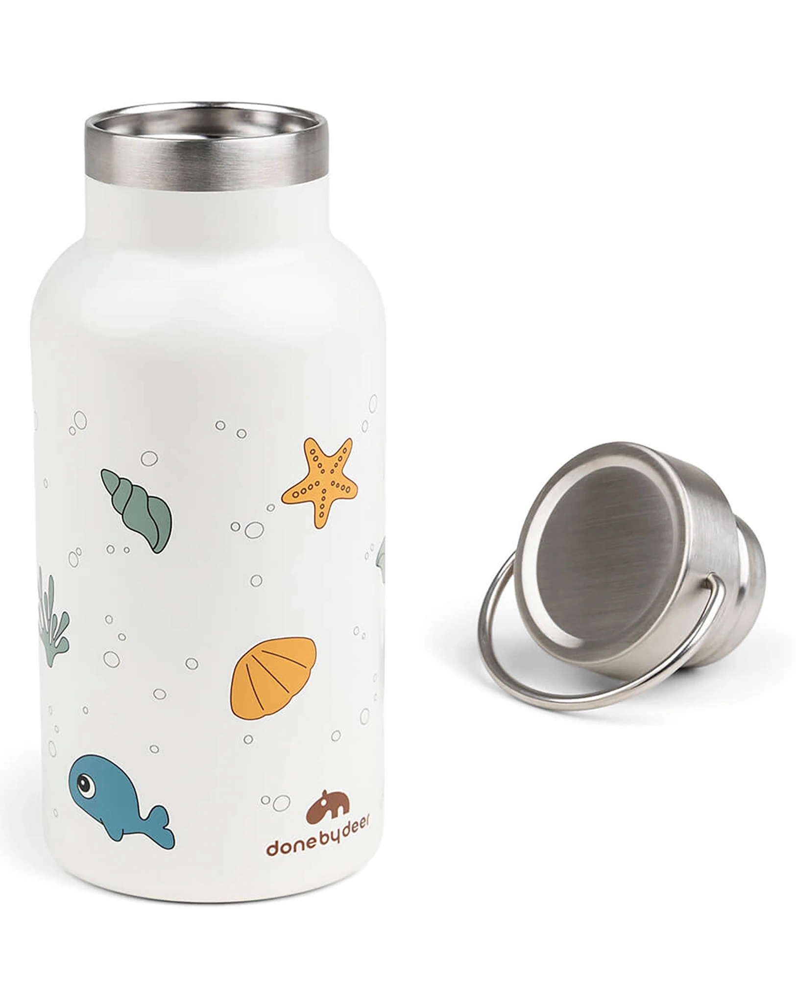 Edelstahl-Thermosflasche SEA FRIENDS (350ml) in beige