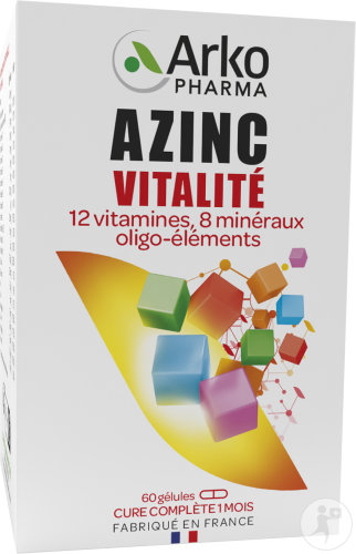 Arkopharma Azinc Adulte Vitalité Vitamines C & E Zinc 60 Gélules Af
