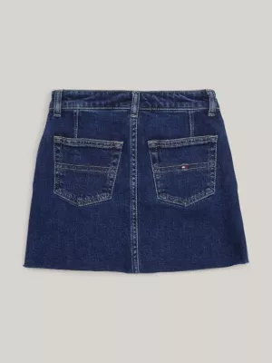 Minissaia jeans com botões