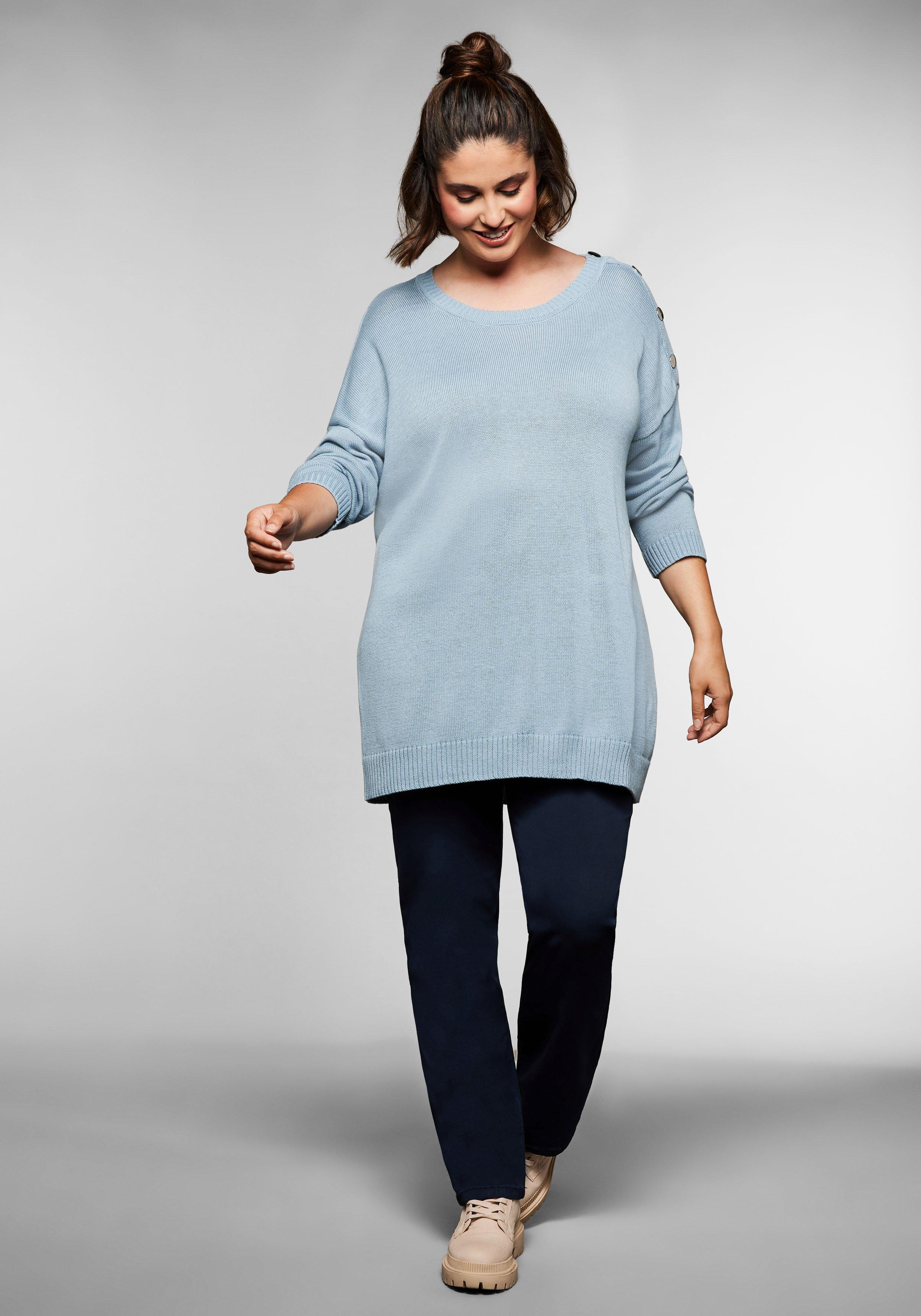 Pullover mit Druckknöpfen an der Schulter