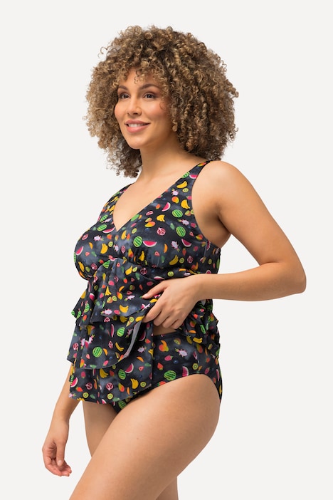 Tankini, Früchte, Softcups, Volants, recycelt
