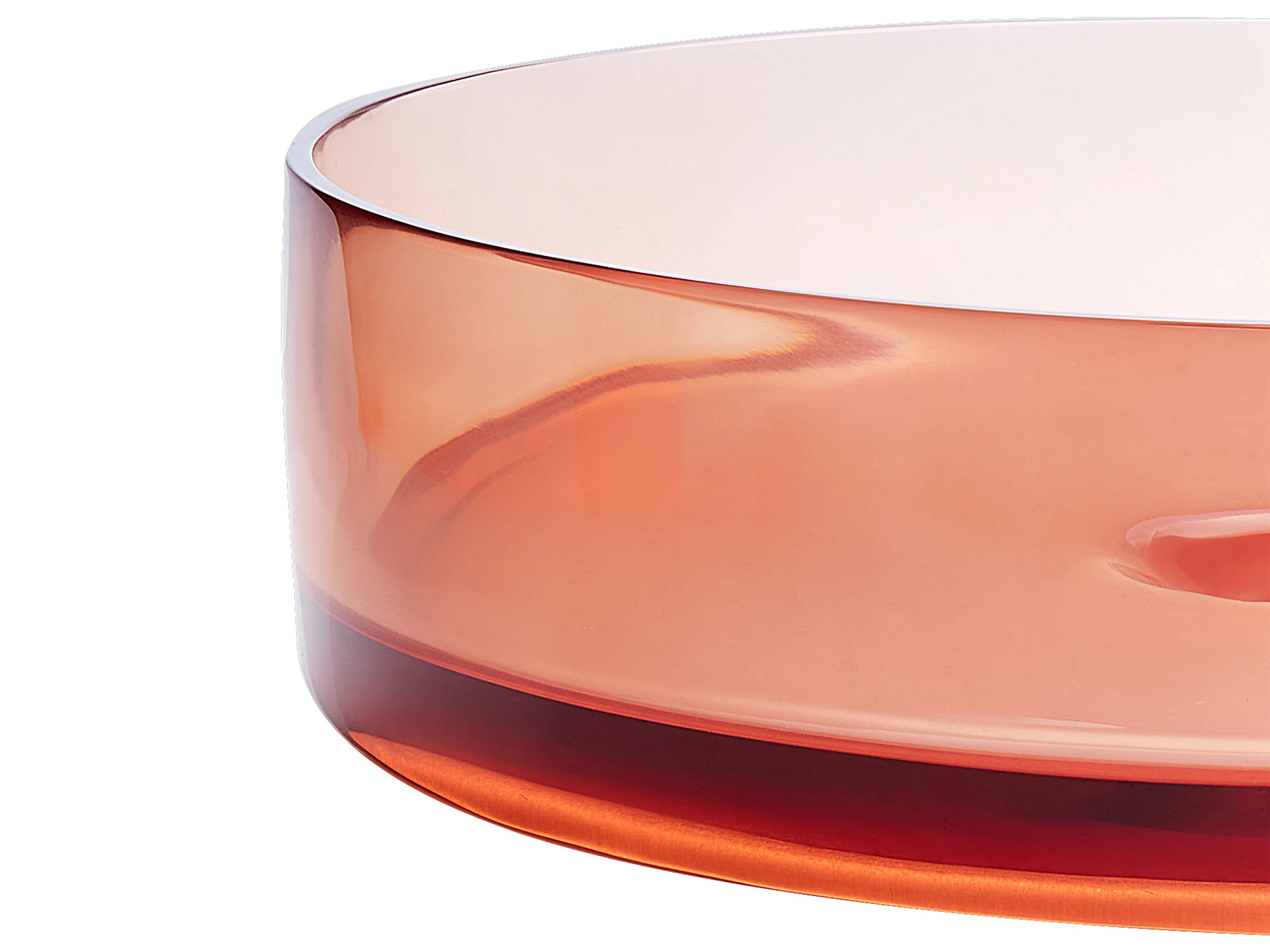 Wastafel voor aanrechtblad TOLOSA ⌀ 36 cm Solid surface Lichtrood