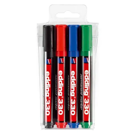 edding 330 Permanentmarker, 1-5mm, 4 Stück