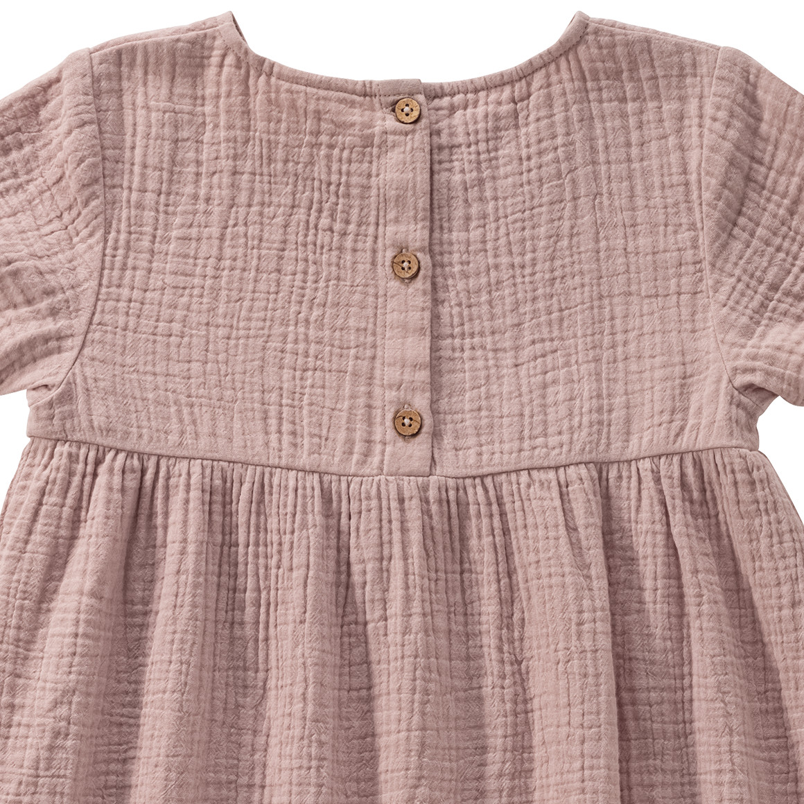 Topolino Pure Collection Mädchen Musselin-Kleid mit Teilungsnaht puderrosa