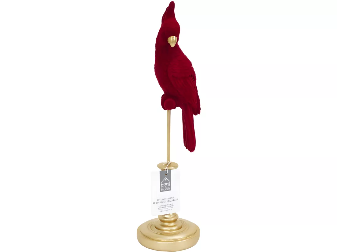Perroquet décoratif en résine 37 cm