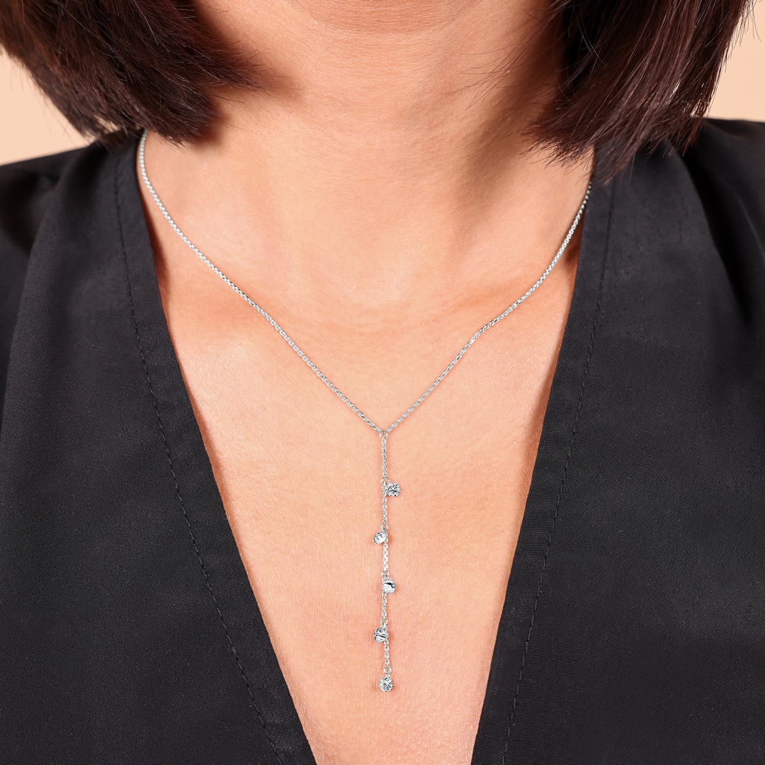Collier mit Anhänger 750/18 K Weissgold mit Diamanten 0.48 ct H/si by CHRISTIAN